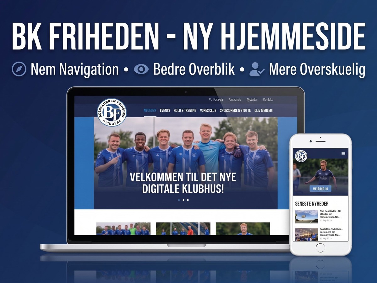 BK Frihedens nye hjemmeside er i luften!